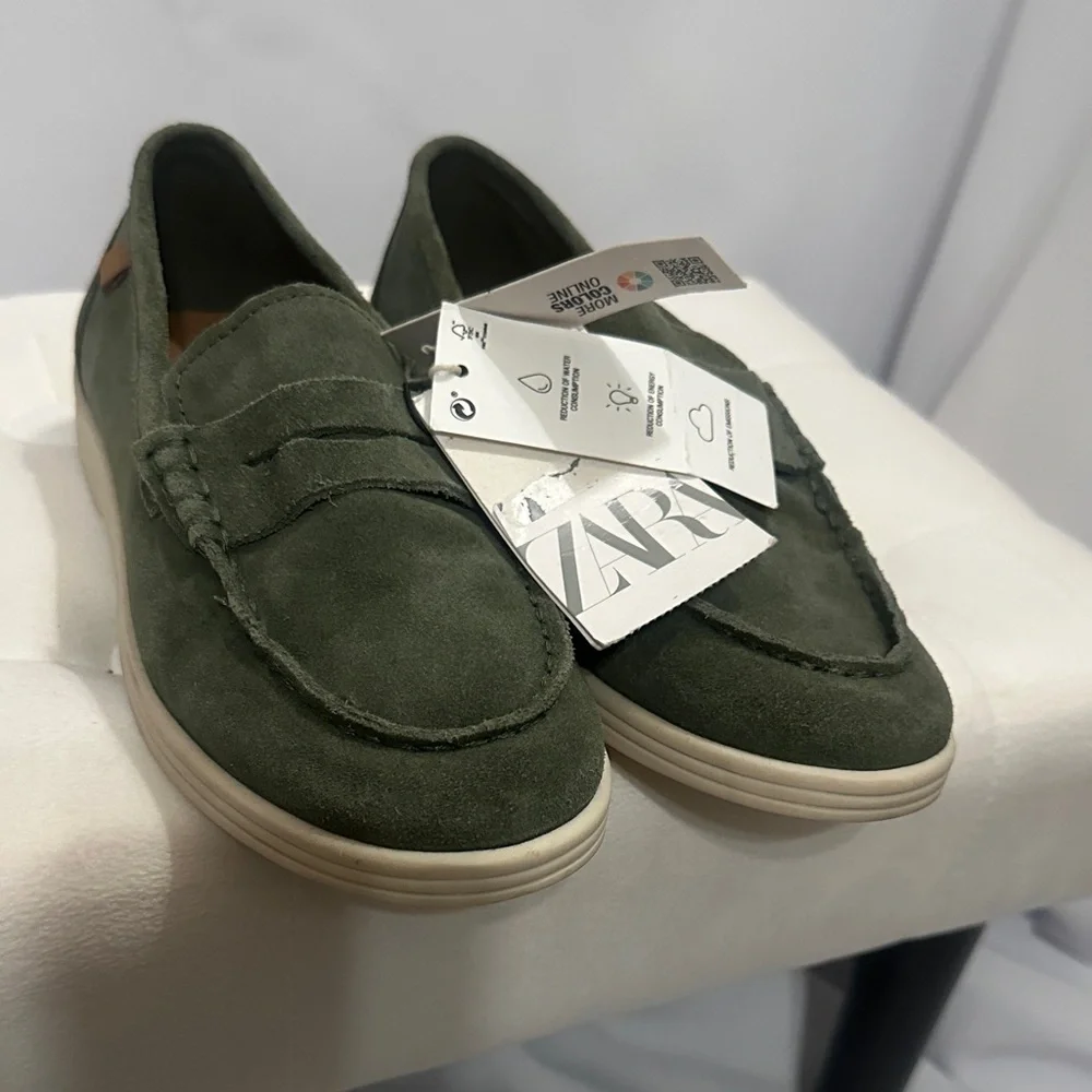 Zara Kids Green Loafers